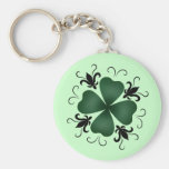 Día de lujo del St Patricks del trébol del victori Llaveros