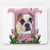 Día de madres - dogo inglés - Cambridge Tapetes De Ratones