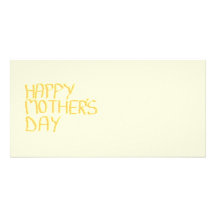 Día de madres feliz. Amarillo Tarjetas Con Fotos Personalizadas