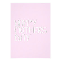 Día de madres feliz. En rosa y blanco. Personaliza Invitacion Personal