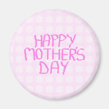 Día de madres feliz. Estampado de plores rosado Iman De Nevera