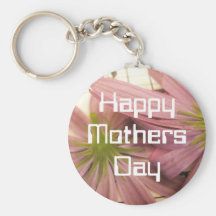 Día de madres feliz púrpura llaveros personalizados