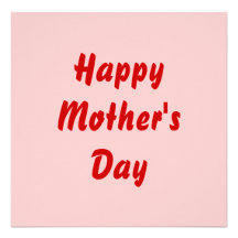 Día de madres feliz. Rojo y rosa. Personalizado Anuncio