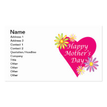 Día de madres feliz plantillas de tarjetas de visita