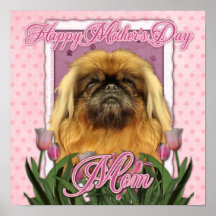 Día de madres - Pekingese - guijarros Impresiones