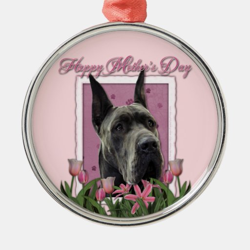 Día de madres - tulipanes rosados - great dane - g adornos