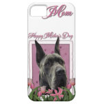 Día de madres - tulipanes rosados - great dane - g iPhone 5 fundas