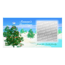 Día de navidad escénico tarjeta fotografica  
