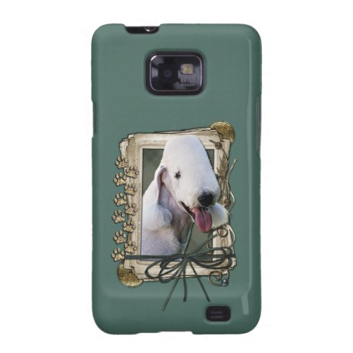 Día de padres - patas de piedra - Bedlington Terri Samsung Galaxy S2 Funda