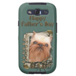 Día de padres - patas de piedra - Bruselas Griffon Galaxy SIII Fundas