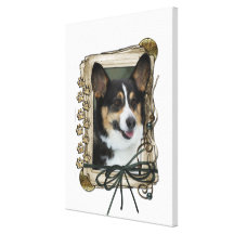 Día de padres - patas de piedra - Corgi Impresiones De Lienzo