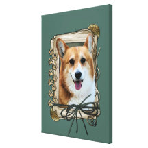 Día de padres - patas de piedra - Corgi - Owen Impresion De Lienzo