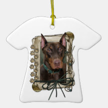 Día de padres - patas de piedra - Doberman Adorno