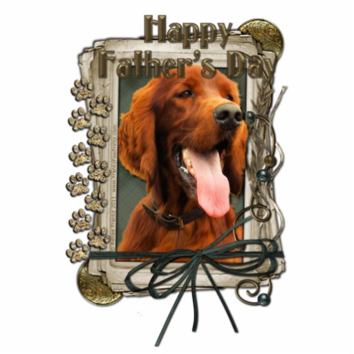 Día de padres - patas de piedra - Irish Setter Esculturas Fotográficas