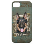 Día de padres - patas de piedra - pastor alemán -  iPhone 5 Case-Mate cárcasas