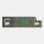 Día de padres - patas de piedra - St Bernard - Mae Etiqueta De Parachoque