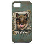 Día de padres - patas de piedra - Vallhund iPhone 5 Case-Mate Cárcasa