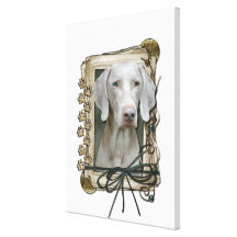 Día de padres - patas de piedra - Weimaraner Lienzo Envuelto Para Galerías