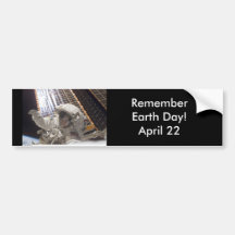 ¡Día de RememberEarth!  22 de abril Pegatina De Parachoque