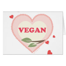 Día de San Valentín del vegano Tarjeta