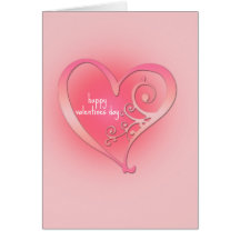 Día de San Valentín feliz - corazones de Swirly Tarjeta
