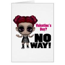 día de San Valentín ningún chica del punk de la ma Felicitación