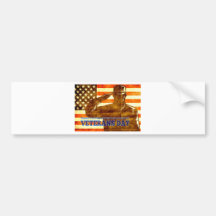 Día de veteranos americano de la bandera del salud pegatina de parachoque