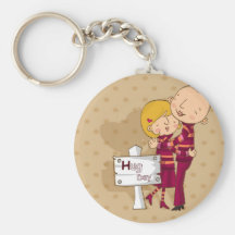 Día del abrazo llavero personalizado