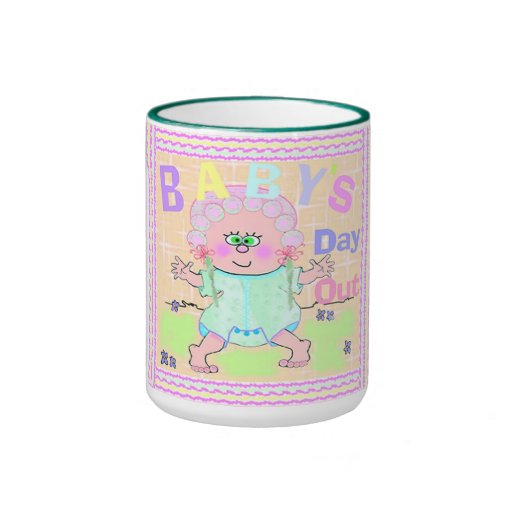 Día del bebé hacia fuera tazas de café