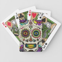 Día del cráneo del azúcar de los naipes muertos cartas de juego