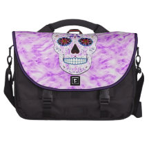Día del fractal Cráneo-Púrpura y multi muerto del  Bolsas De Ordenador