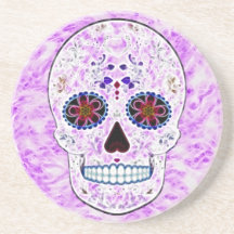 Día del fractal Cráneo-Púrpura y multi muerto del  Posavasos Diseño