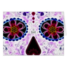Día del fractal Cráneo-Púrpura y multi muerto del  Tarjetas