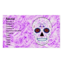 Día del fractal Cráneo-Púrpura y multi muerto del  Tarjetas De Visita