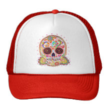Día del gorra muerto del cráneo del azúcar