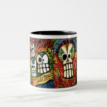 Día del muerto/del Dia de los Meurtos Mug Taza De Café