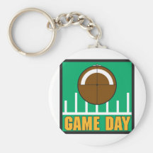 Día del partido de fútbol llaveros personalizados