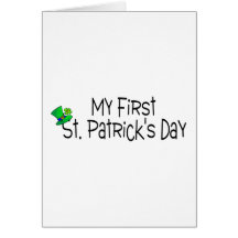 Día del St Patricks mi primer día del St Patricks  Tarjetón