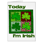 Día del St Patricks soy hoy irlandés Tarjeta