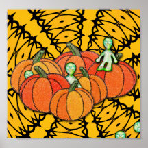 ¡Día feliz de la calabaza de los extranjeros! Poster