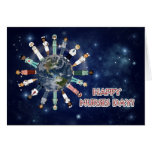 Día feliz de las enfermeras todos nosotros tarjetón