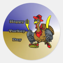 Día feliz de Turquía Pegatinas