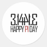 Día feliz del pi pegatina redonda