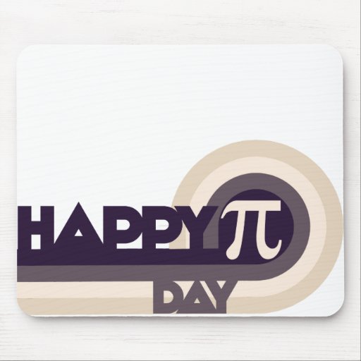 Día feliz del pi tapete de ratones
