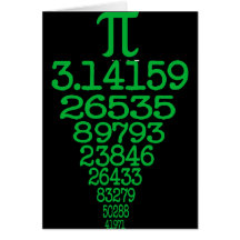 Día feliz del pi tarjeton