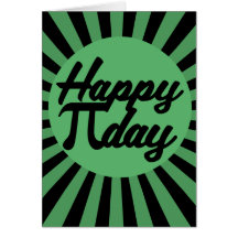 Día feliz del pi tarjeton