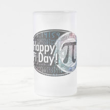Día feliz del pi taza de café