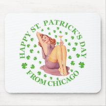Día feliz del St Patricks - de Chicago Alfombrillas De Ratones