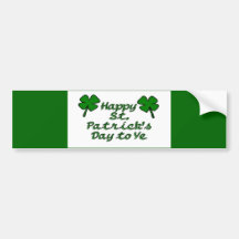 Día feliz del St. Patricks Pegatina De Parachoque