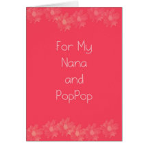 Día feliz Nana y PopPop de los abuelos Tarjeta